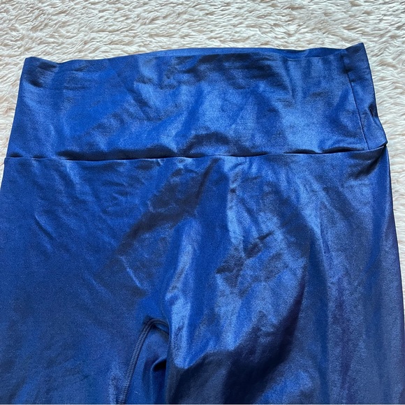 K-DEER blue wet look shiny leggings 2X - Picture 4 of 9